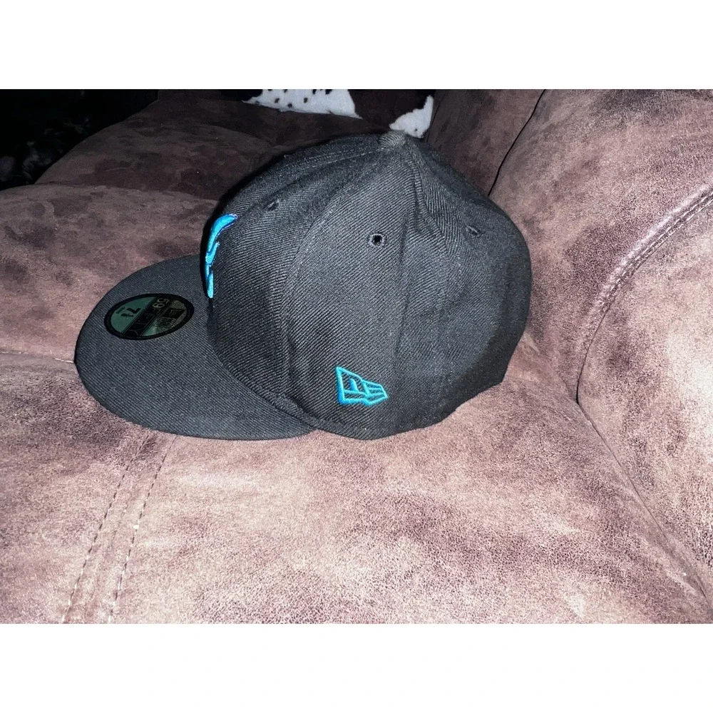 Atlanta Braves Black/Purple/Blue Fitted Baseball Hat Cap New Era Size 7 1/8 ATL